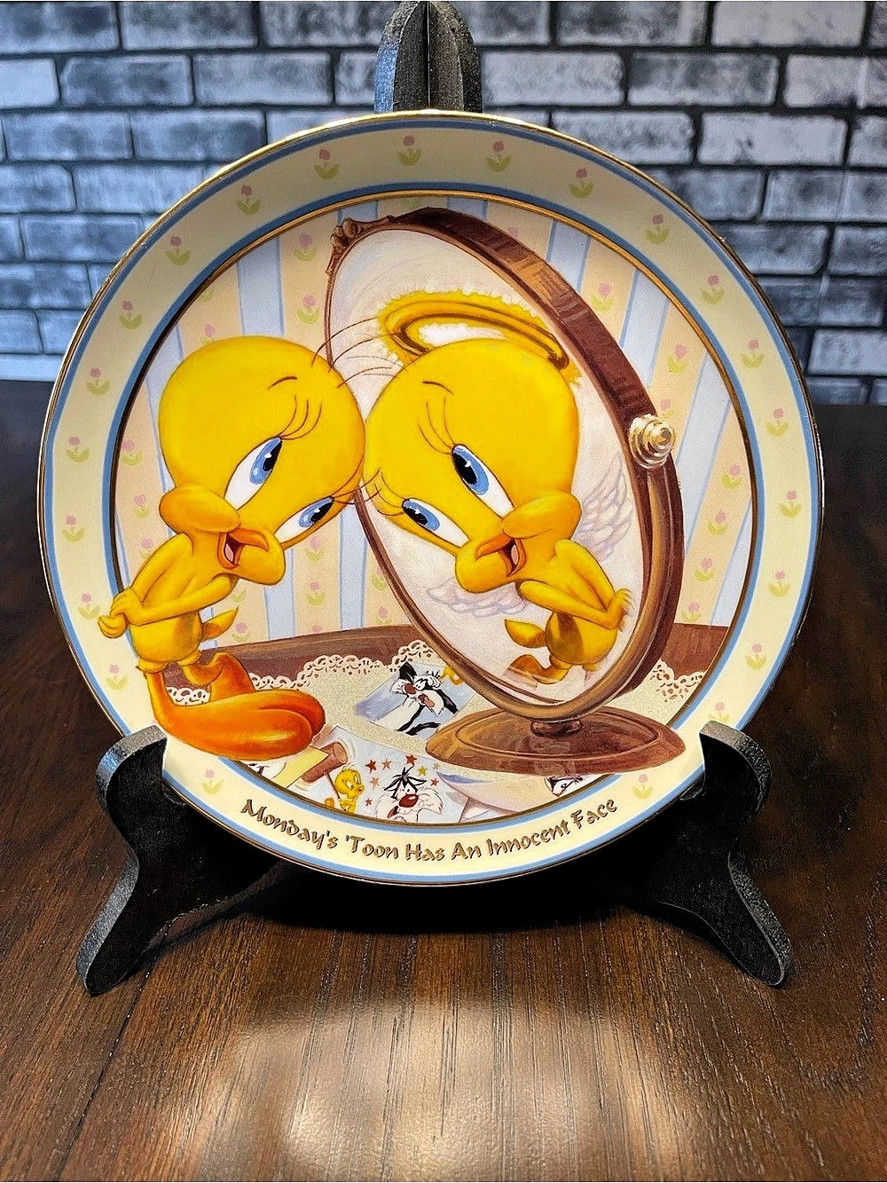 Bradford Exchange Monday's Toon Has an Innocent Face Collector Plate